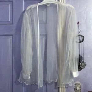 Cinema exoile mesh white robe